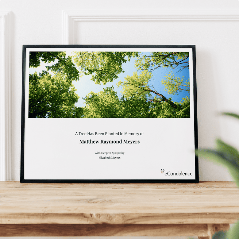 Memorial Tree Certificate